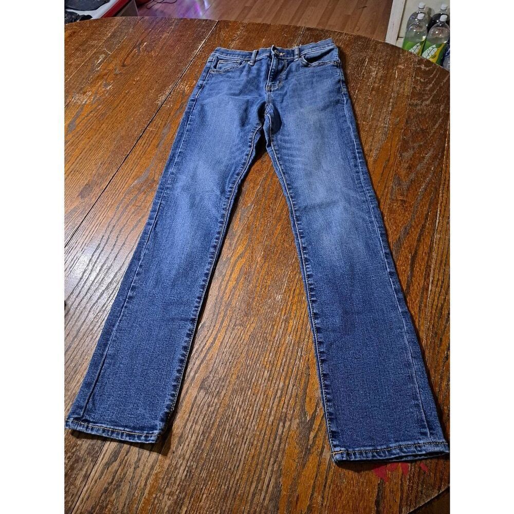 14 Slim Old Navy Karate Slim Denim Blue Jeans Adjustable Waist Pockets Belt Loop